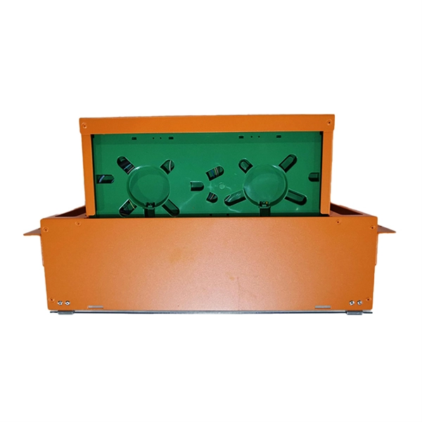 What is used to fix the cable tray in the low-voltage electrical shaft