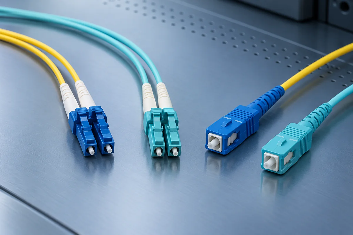 LC and SC optical connectors and adapters